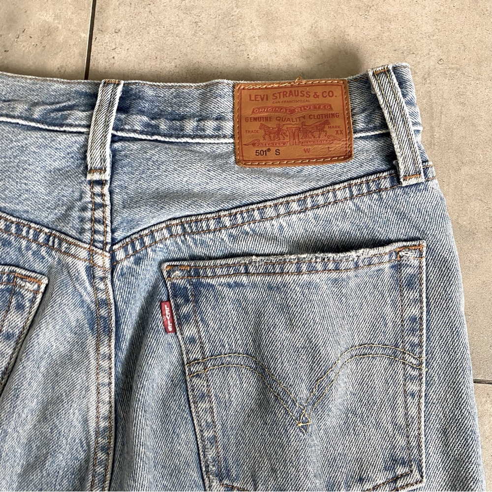 Levi’s 501 distressed blue jeans skinny 26 - Picture 10 of 10